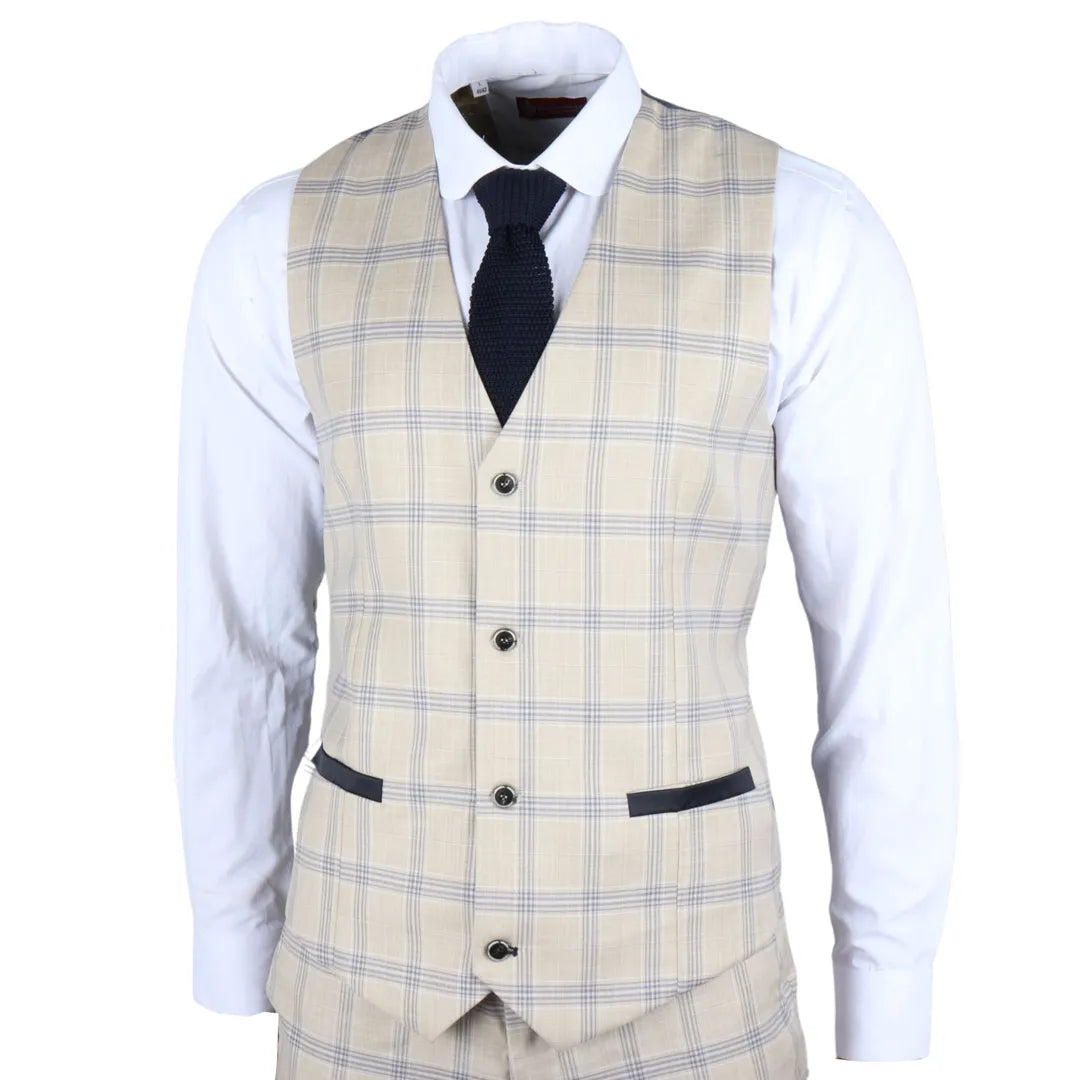 Warwick - meeste beež ruuduline vest