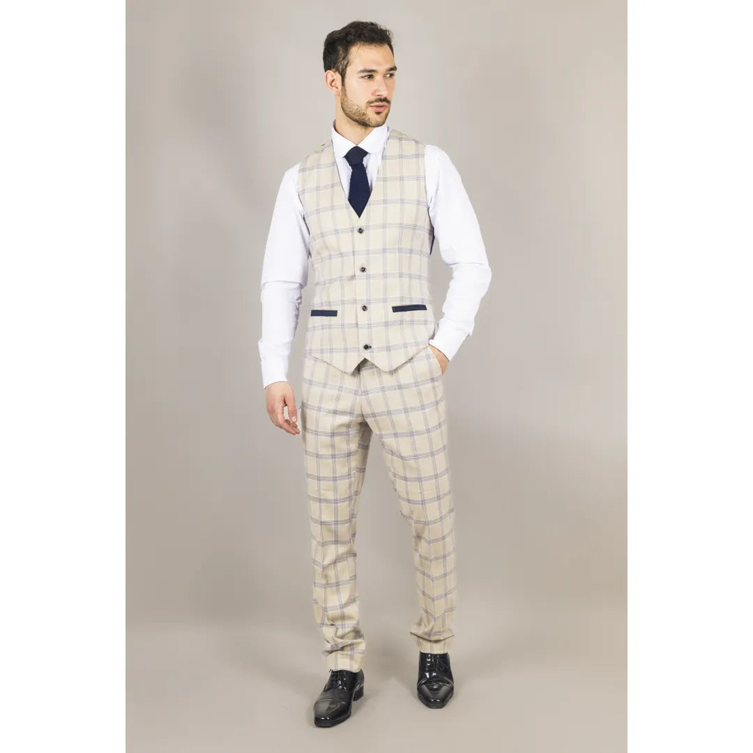 Warwick - meeste beež ruuduline vest