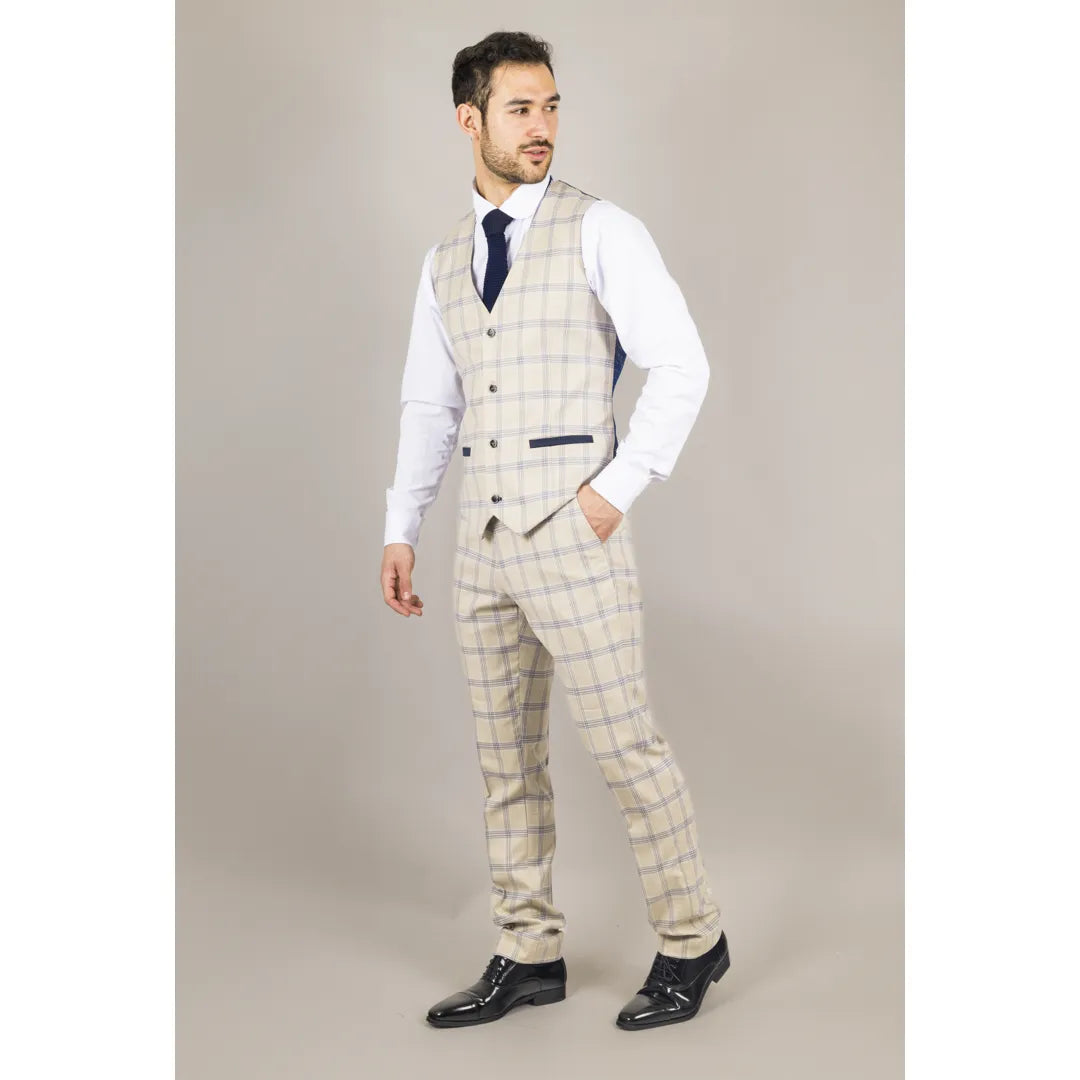 Warwick - meeste beež ruuduline vest