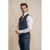 Cody - meeste tumesinine ruuduline vest