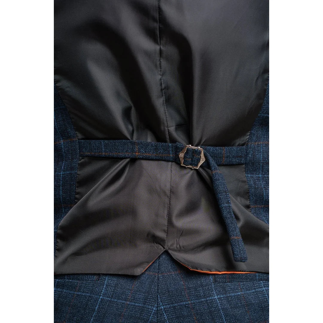 Cody - meeste tumesinine ruuduline vest