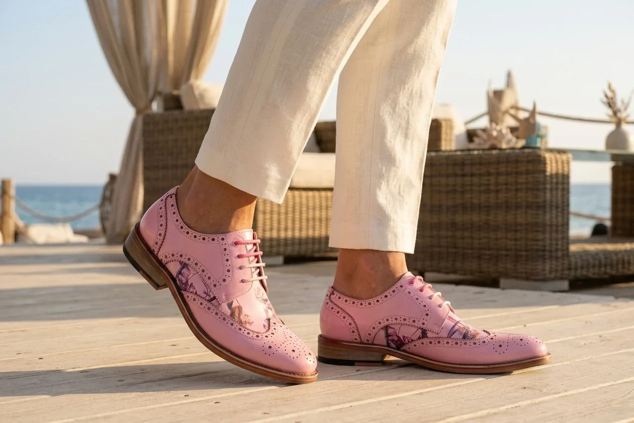 Wolf - meeste roosad lillelised tiivakujulised brogue-kingad