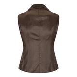 Naiste tviidist kalasabamustriga vest, pruun 1920ndate vintage rätsepatööna valminud klassikaline elegantne